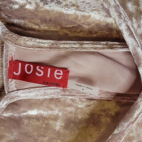 JOSIE by Natori Velvet Tank Pajama set, Pink, M, NWT - Picture 6 of 8